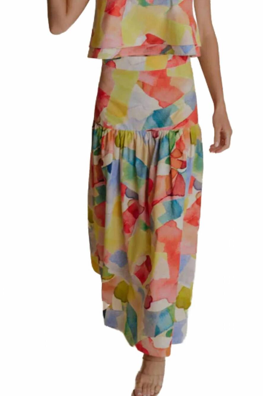 NEW LAROQUE monroe maxi skirt in multi